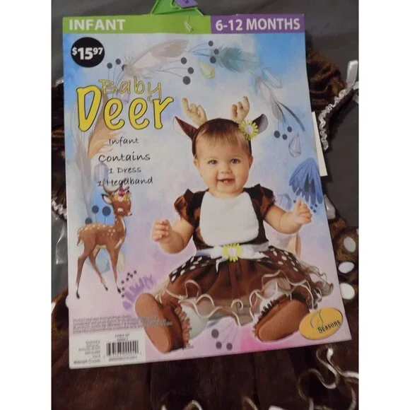 Darling Deer Costume for Infants Halloween Attire Animal Costume - Picture 3 of 3
